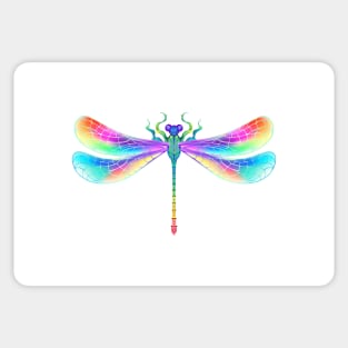 Rainbow symmetrical dragonfly Sticker